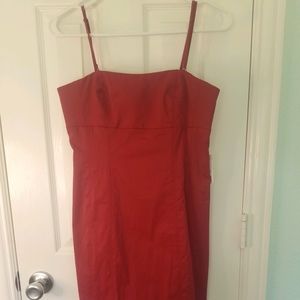 Wine red knee length spaghetti dress NWT